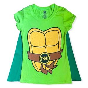 TMNT Halloween Costume Shirt Removable Cape Women’s Size Small